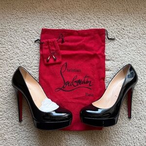 Christian Louboutin Bianca Pumps 38.5 - Black 140 Patent Calf
